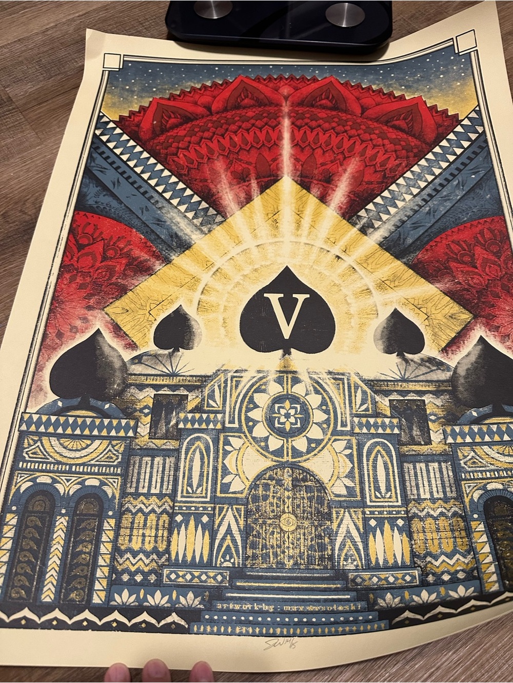 Limited edition screen print “5 of spades seventeen “